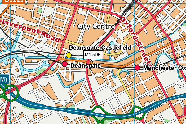 M1 5DE map - OS VectorMap District (Ordnance Survey)