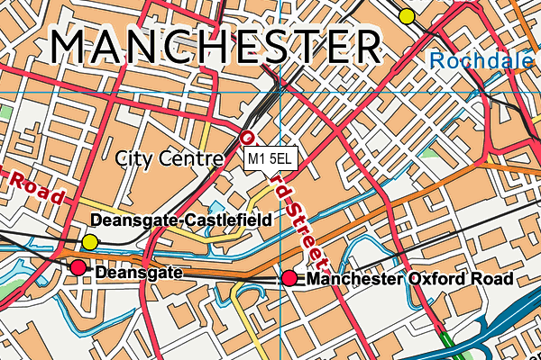 M1 5EL map - OS VectorMap District (Ordnance Survey)