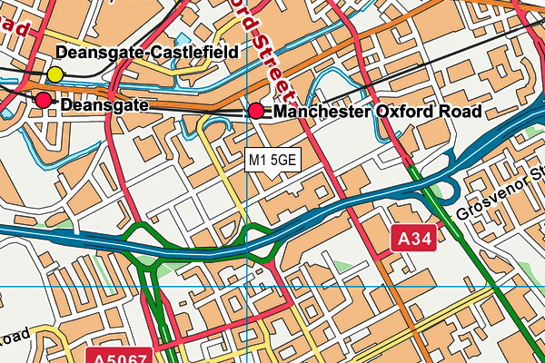 M1 5GE map - OS VectorMap District (Ordnance Survey)