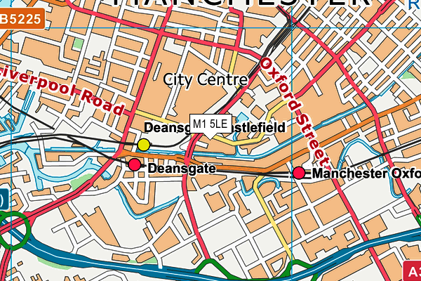 M1 5LE map - OS VectorMap District (Ordnance Survey)