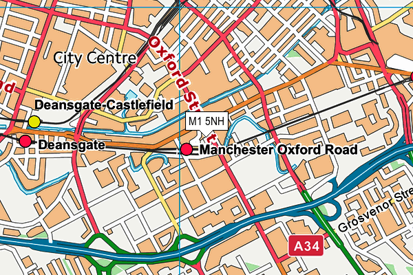 M1 5NH map - OS VectorMap District (Ordnance Survey)