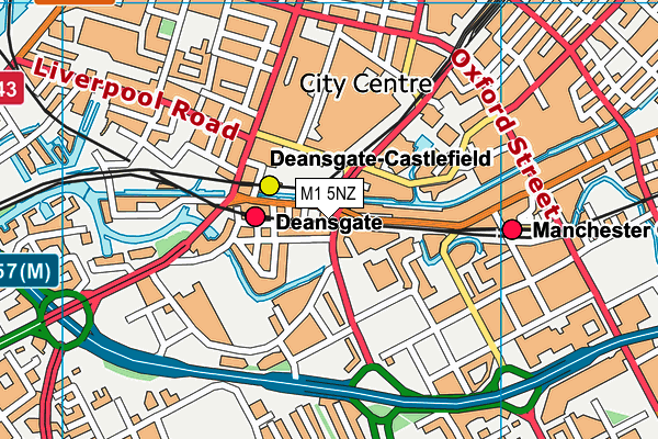 M1 5NZ map - OS VectorMap District (Ordnance Survey)