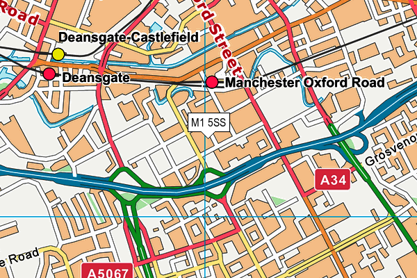 M1 5SS map - OS VectorMap District (Ordnance Survey)