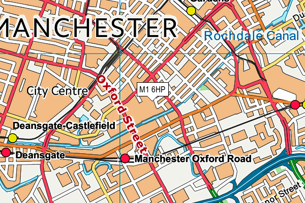 M1 6HP map - OS VectorMap District (Ordnance Survey)