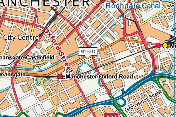 M1 6LQ map - OS VectorMap District (Ordnance Survey)