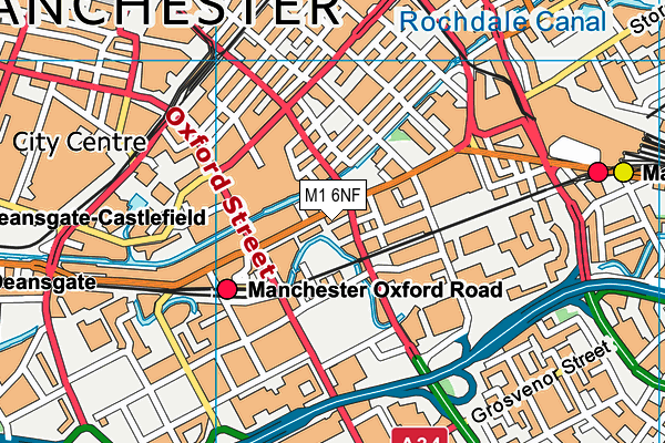 M1 6NF map - OS VectorMap District (Ordnance Survey)