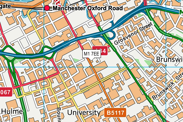 M1 7EE map - OS VectorMap District (Ordnance Survey)