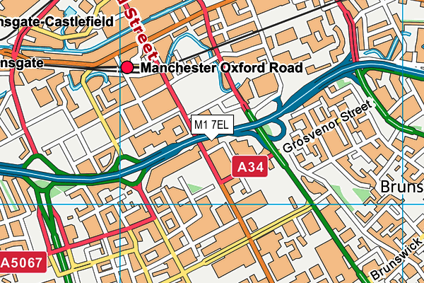 M1 7EL map - OS VectorMap District (Ordnance Survey)