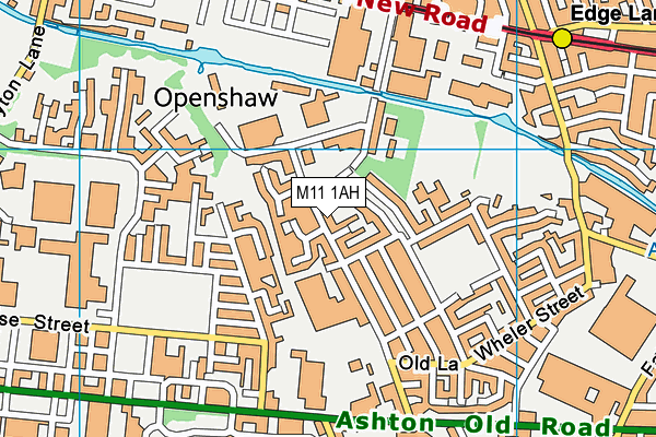 M11 1AH map - OS VectorMap District (Ordnance Survey)