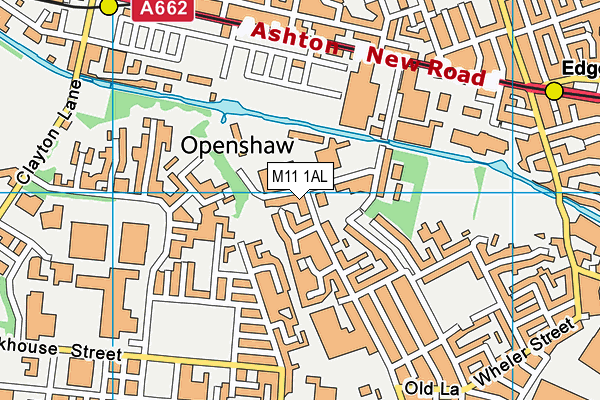 M11 1AL map - OS VectorMap District (Ordnance Survey)