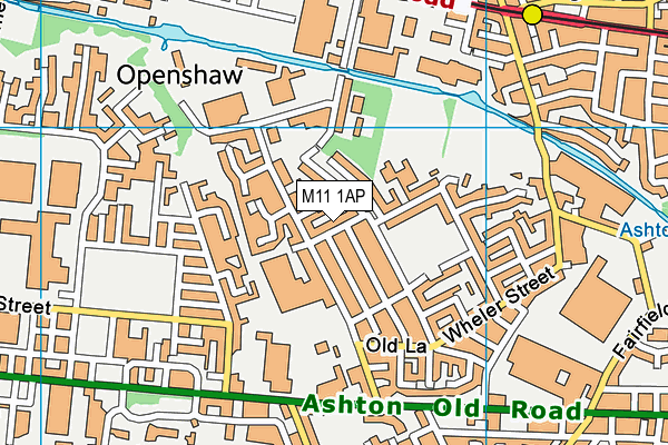 M11 1AP map - OS VectorMap District (Ordnance Survey)