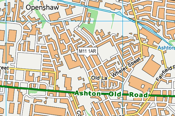 M11 1AR map - OS VectorMap District (Ordnance Survey)