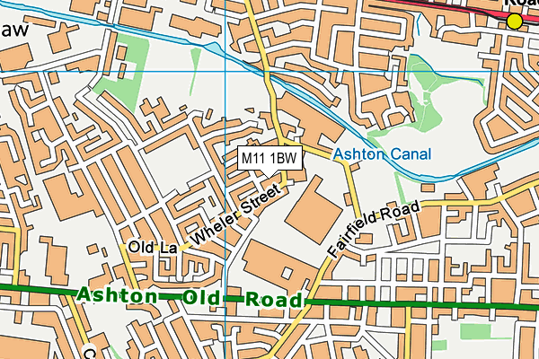 M11 1BW map - OS VectorMap District (Ordnance Survey)