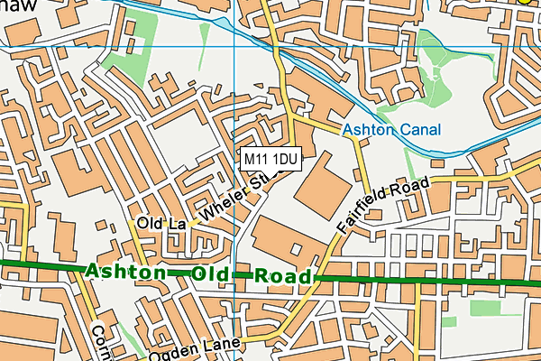 M11 1DU map - OS VectorMap District (Ordnance Survey)