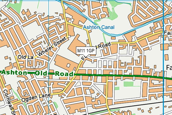 M11 1GP map - OS VectorMap District (Ordnance Survey)