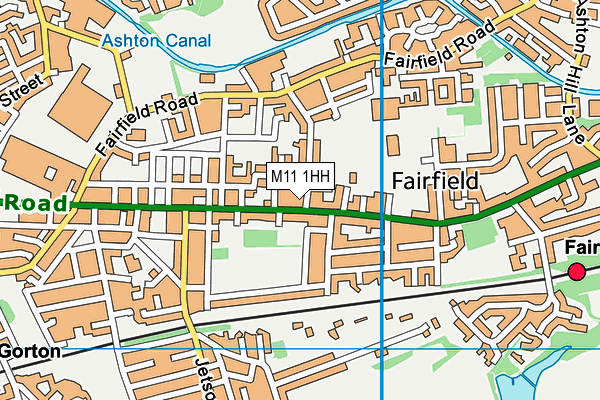 M11 1HH map - OS VectorMap District (Ordnance Survey)