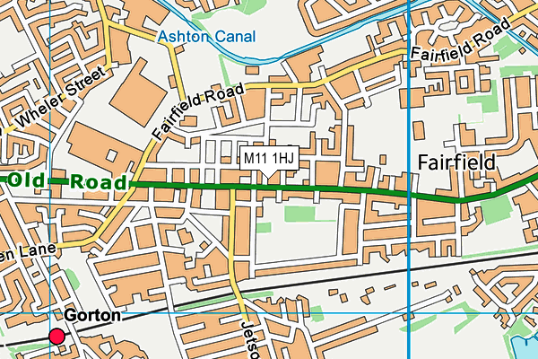 M11 1HJ map - OS VectorMap District (Ordnance Survey)