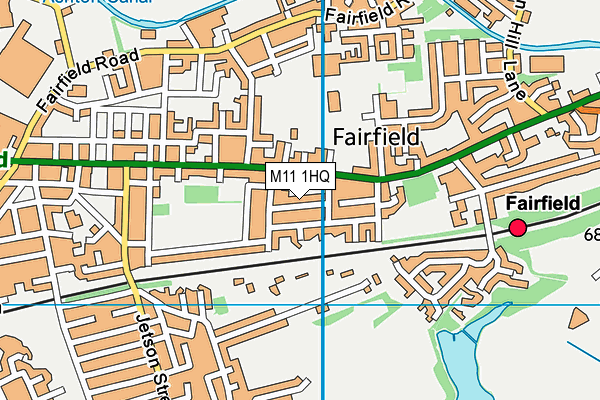 M11 1HQ map - OS VectorMap District (Ordnance Survey)