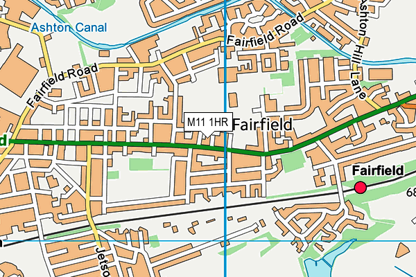 M11 1HR map - OS VectorMap District (Ordnance Survey)