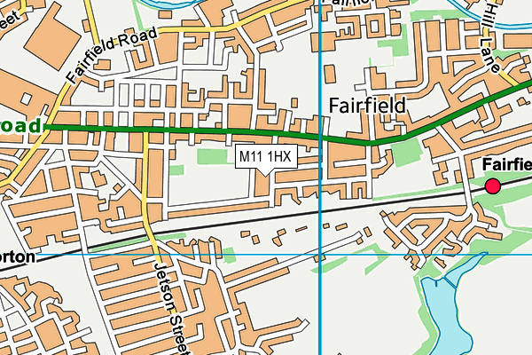 M11 1HX map - OS VectorMap District (Ordnance Survey)