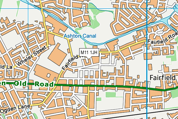 M11 1JH map - OS VectorMap District (Ordnance Survey)