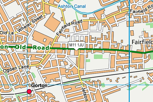 M11 1JU map - OS VectorMap District (Ordnance Survey)