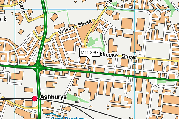 M11 2BG map - OS VectorMap District (Ordnance Survey)