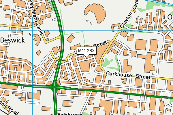 M11 2BX map - OS VectorMap District (Ordnance Survey)