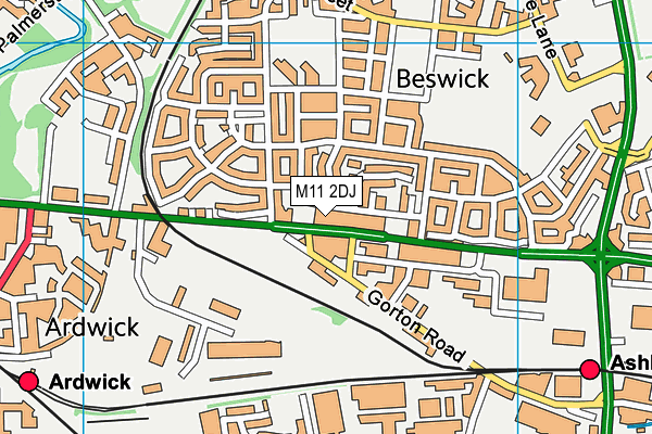 M11 2DJ map - OS VectorMap District (Ordnance Survey)