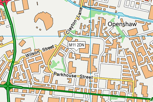 M11 2DN map - OS VectorMap District (Ordnance Survey)