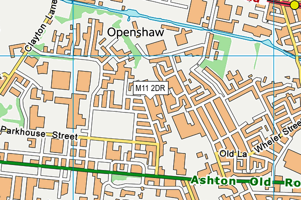 M11 2DR map - OS VectorMap District (Ordnance Survey)