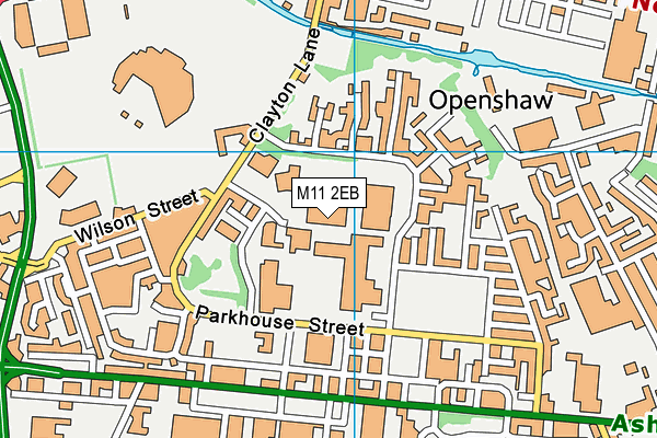 M11 2EB map - OS VectorMap District (Ordnance Survey)