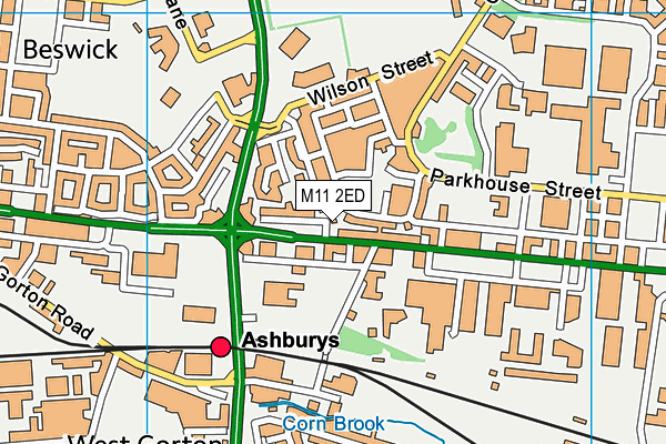 M11 2ED map - OS VectorMap District (Ordnance Survey)