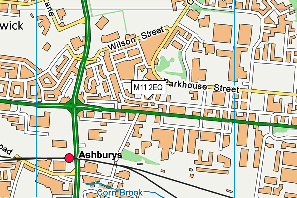 M11 2EQ map - OS VectorMap District (Ordnance Survey)