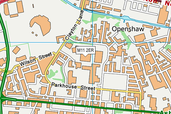 M11 2ER map - OS VectorMap District (Ordnance Survey)