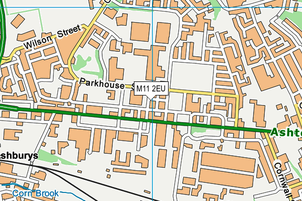 M11 2EU map - OS VectorMap District (Ordnance Survey)