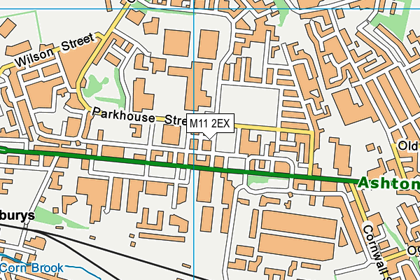 M11 2EX map - OS VectorMap District (Ordnance Survey)