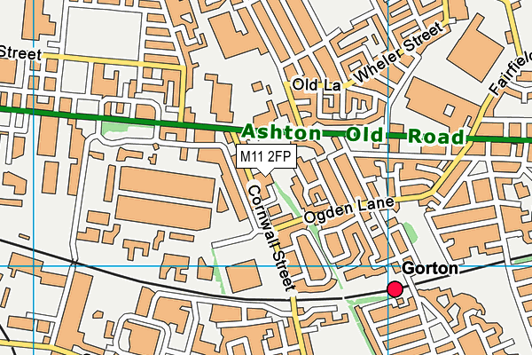 M11 2FP map - OS VectorMap District (Ordnance Survey)