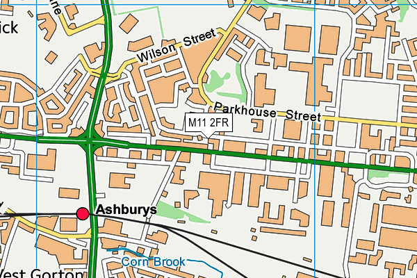 M11 2FR map - OS VectorMap District (Ordnance Survey)