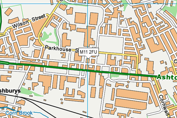 M11 2FU map - OS VectorMap District (Ordnance Survey)