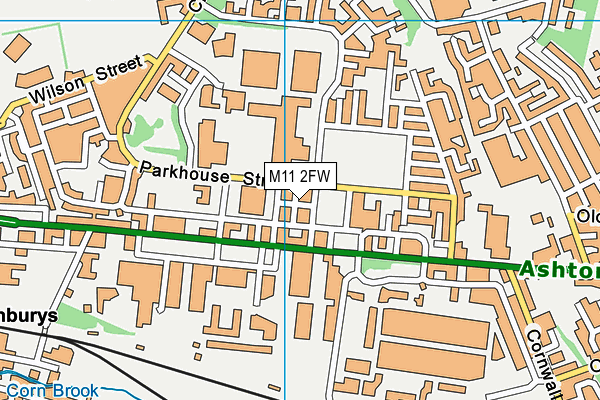 M11 2FW map - OS VectorMap District (Ordnance Survey)