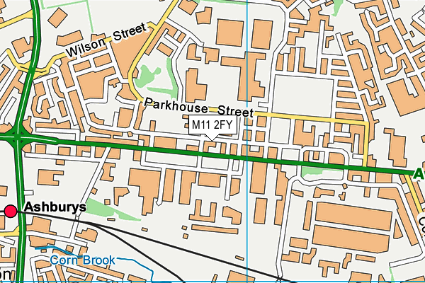 M11 2FY map - OS VectorMap District (Ordnance Survey)