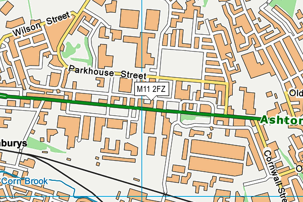 M11 2FZ map - OS VectorMap District (Ordnance Survey)