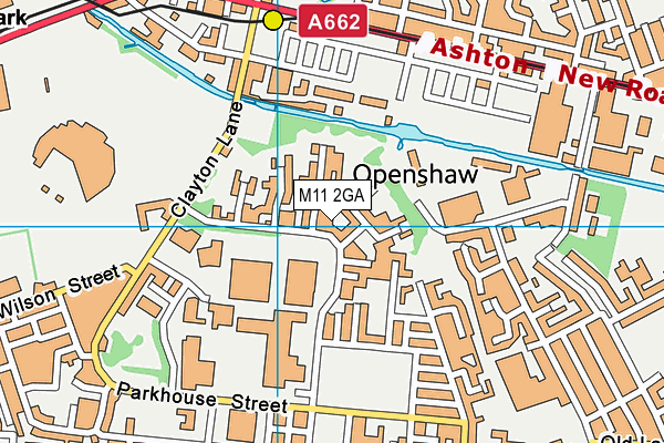 M11 2GA map - OS VectorMap District (Ordnance Survey)