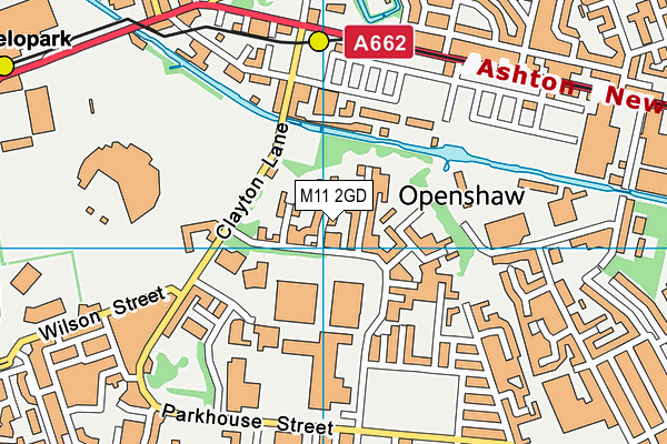 M11 2GD map - OS VectorMap District (Ordnance Survey)