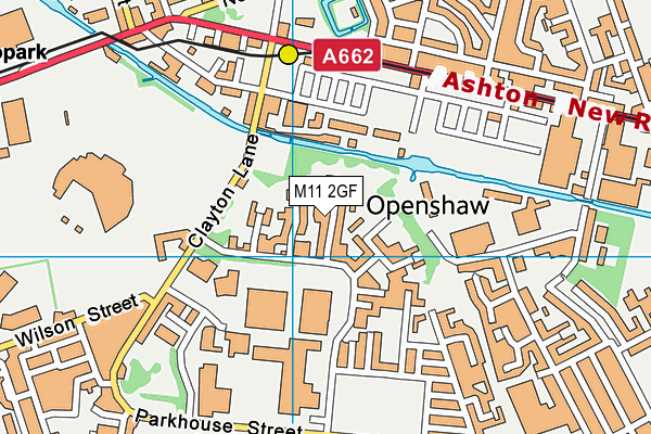 M11 2GF map - OS VectorMap District (Ordnance Survey)