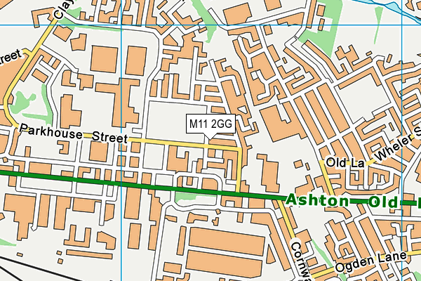 M11 2GG map - OS VectorMap District (Ordnance Survey)