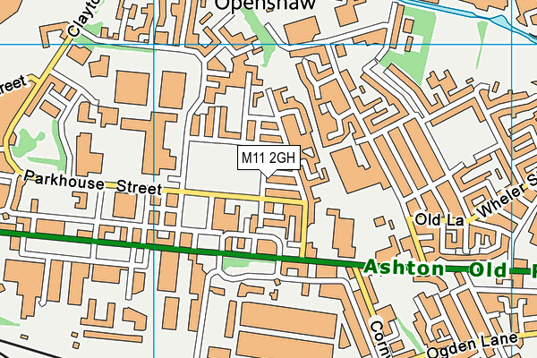 M11 2GH map - OS VectorMap District (Ordnance Survey)