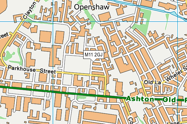 M11 2GJ map - OS VectorMap District (Ordnance Survey)