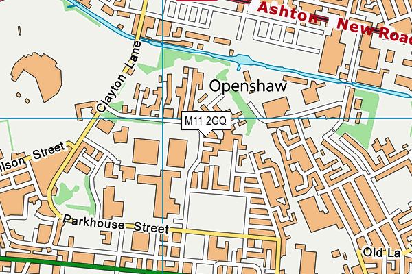 M11 2GQ map - OS VectorMap District (Ordnance Survey)